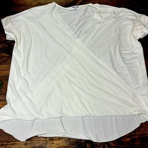Cross top white tee, size S